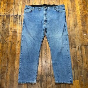 Lee Jeans Mens 46x30 Blue Denim Straight Regular Fit Stretch Comfort Waistband